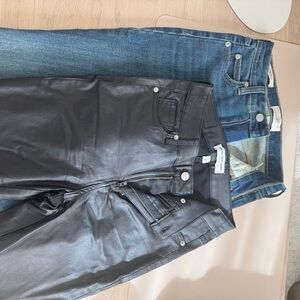 Black leather pants & Jeans